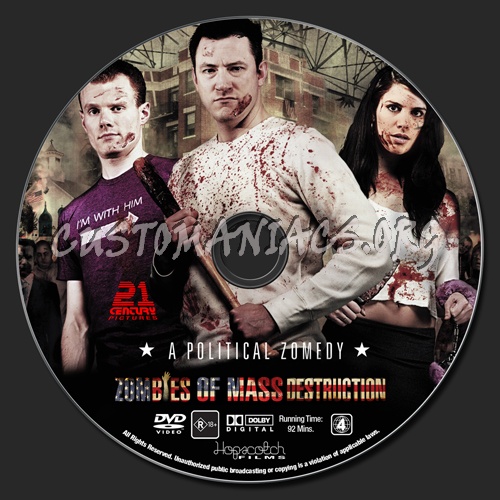 Zombies Of Mass Destruction dvd label