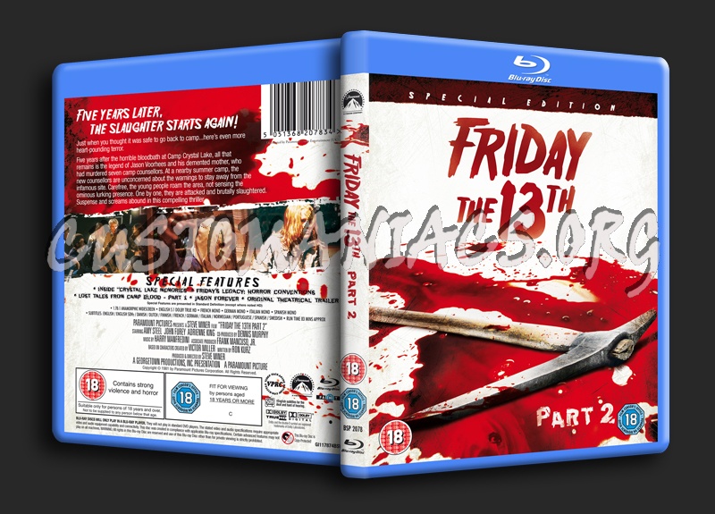 Friday the 13th Part 2 blu-ray cover