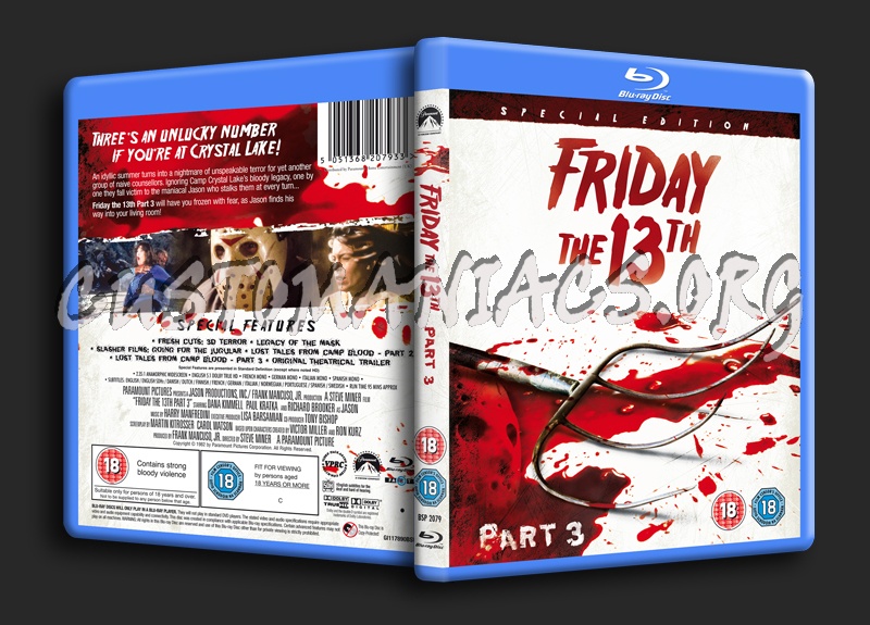 Friday the 13th Part 3 blu-ray cover