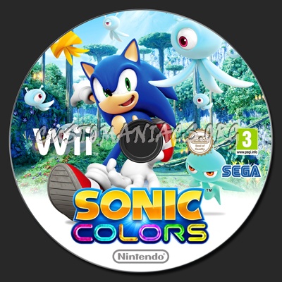 Sonic Colors dvd label