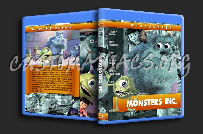 Monsters INC blu-ray cover