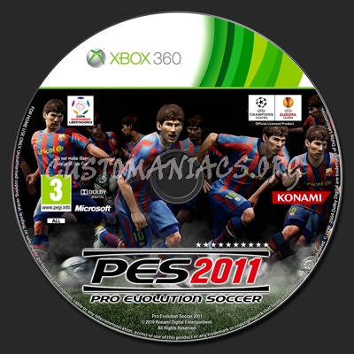 Pro Evolution Soccer 2011 dvd label