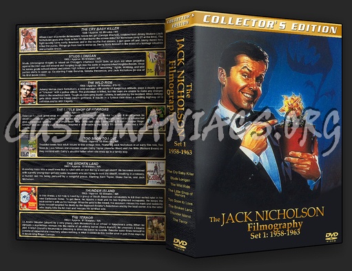 The Jack Nicholson Complete Filmography 1958-2010 dvd cover