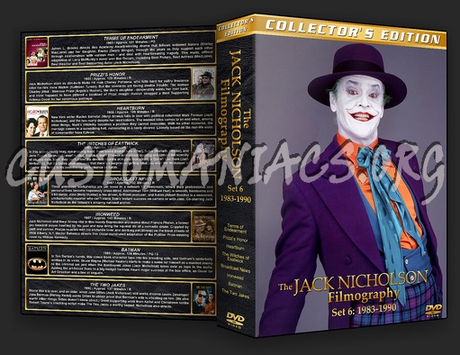 The Jack Nicholson Complete Filmography 1958-2010 dvd cover