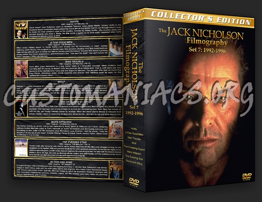 The Jack Nicholson Complete Filmography 1958-2010 dvd cover