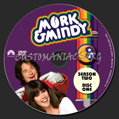 Mork & Mindy Season Two dvd label