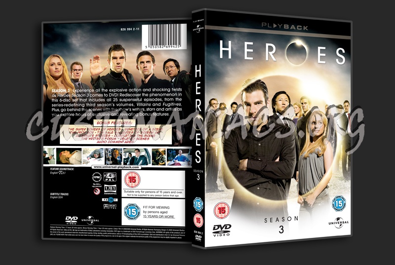 Heroes Season 3 dvd cover
