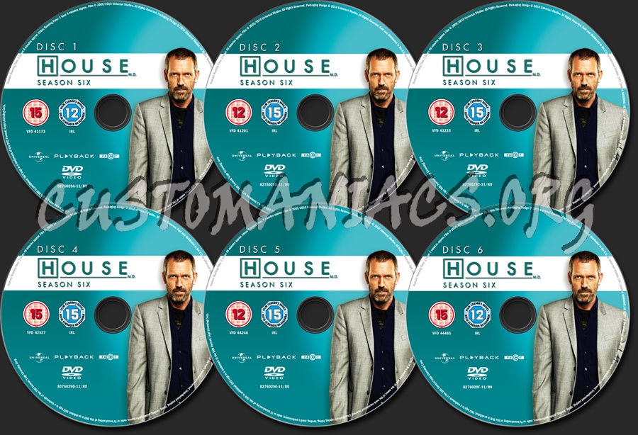 House Season 6 dvd label