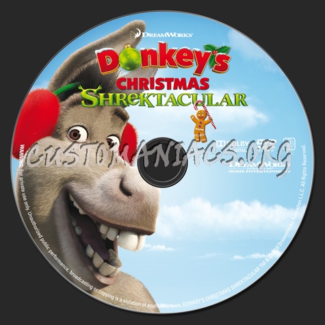 Donkey's Christmas Shrektacular dvd label