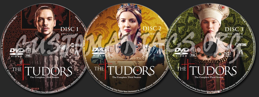 The Tudors Season 3 dvd label