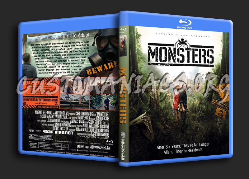 Monsters (2010) blu-ray cover