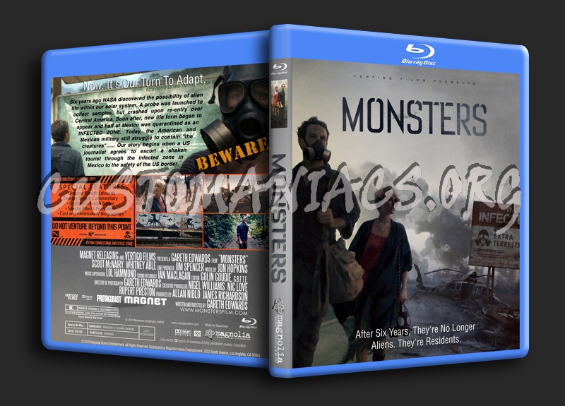 Monsters (2010) blu-ray cover