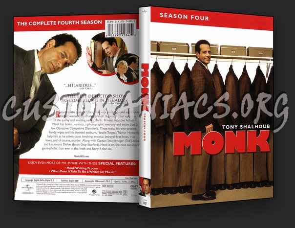 Monk  Season 4 dvd cover