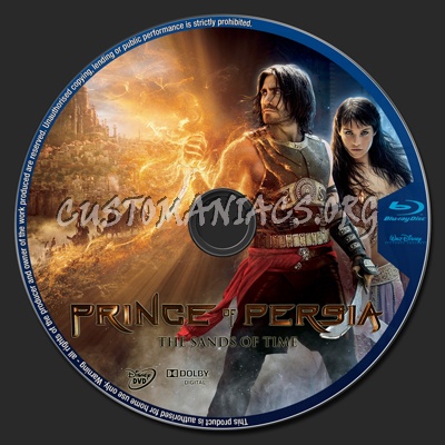 Prince Of Persia: The Sands Of Time blu-ray label