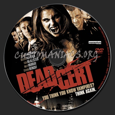 Dead Cert dvd label