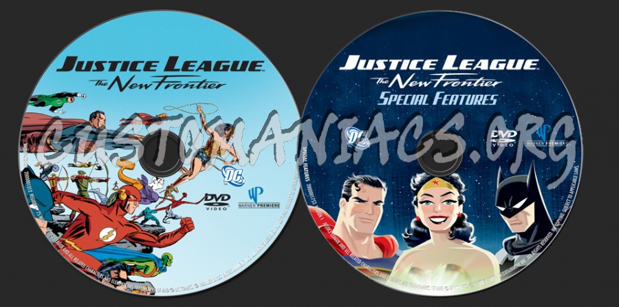 Justice League The New Frontier dvd label