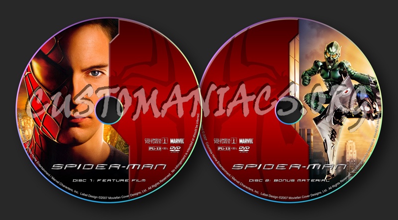 Spider-Man Series dvd label