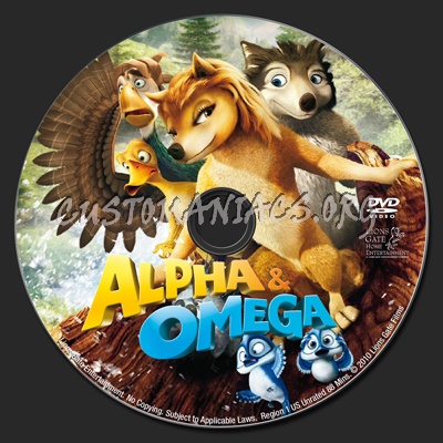 Alpha and Omega dvd label