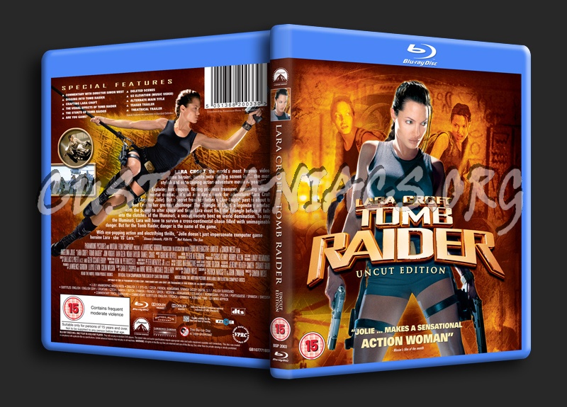 Lara Croft Tomb Raider blu-ray cover