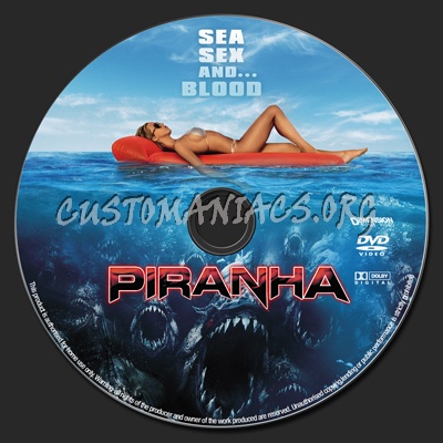 Piranha (2010) dvd label