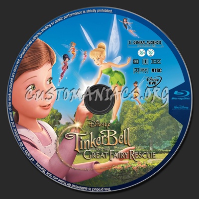 Tinker Bell And The Great Fairy Rescue blu-ray label