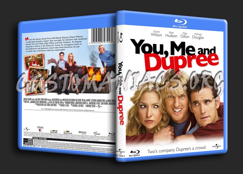 You, Me and Dupree blu-ray cover