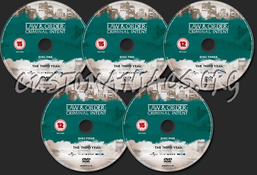 Law & Order Criminal Intent Season 3 dvd label