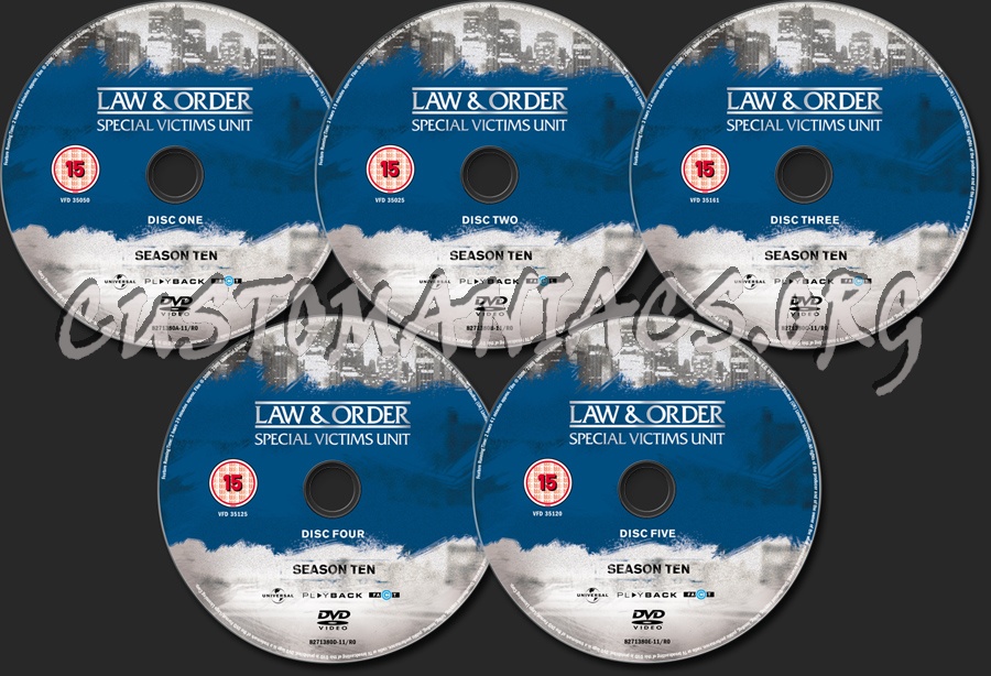 Law & Order Special Victims Unit Season 10 dvd label