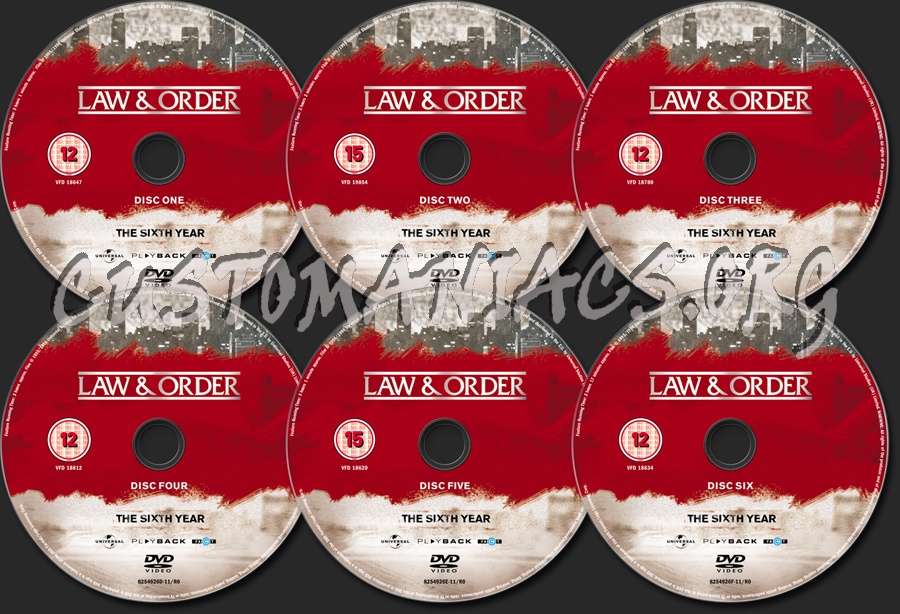 Law & Order Season 6 dvd label