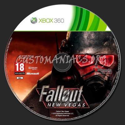 Fallout: New Vegas dvd label