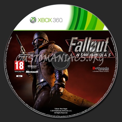 Fallout: New Vegas dvd label