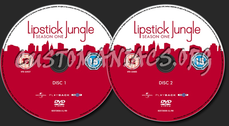 Lipstick Jungle Season 1 dvd label