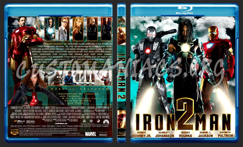Iron Man 2 blu-ray cover