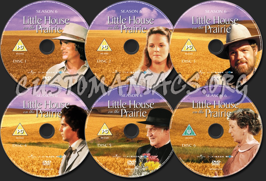 Little House on the Prairie Season 6 dvd label