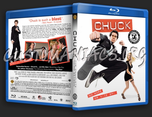 Chuck - Season 3 blu-ray cover