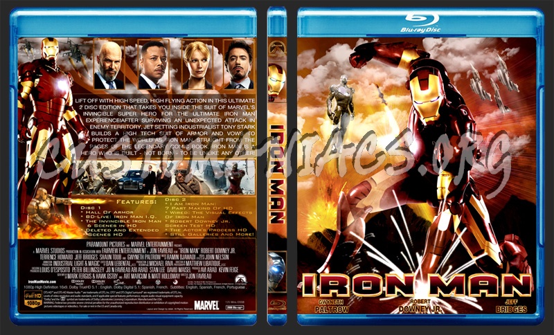 Iron Man blu-ray cover