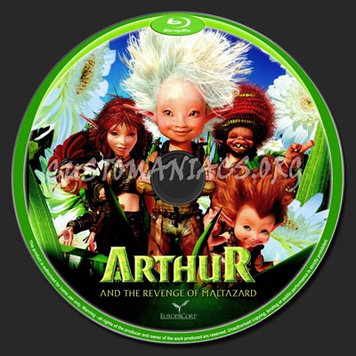 Arthur And The Revenge Of Maltazard blu-ray label