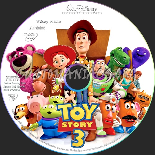 Toy Story 3 dvd label