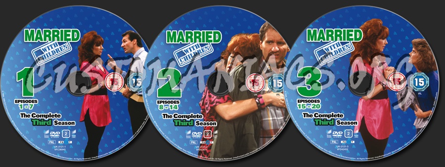 Married With Children Season 3 dvd label