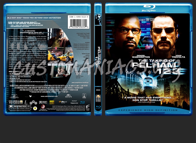 The Taking of Pelham 1 2 3 blu-ray cover