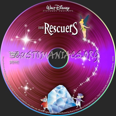 The Rescuers dvd label