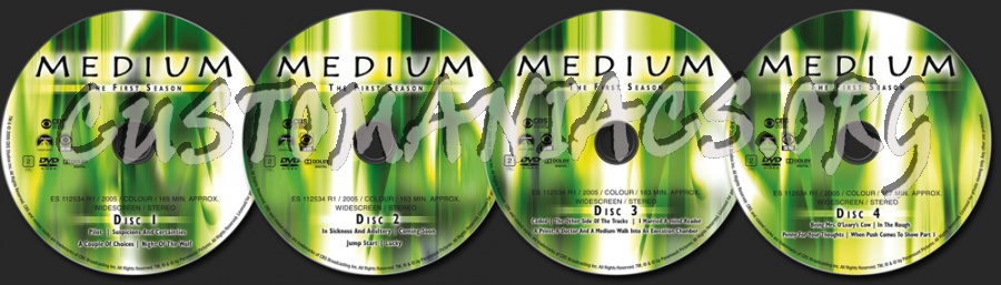 Medium Season 1 dvd label