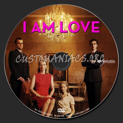 I Am Love dvd label