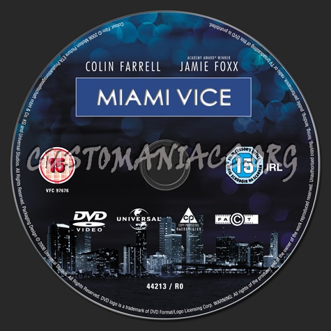 Miami Vice dvd label