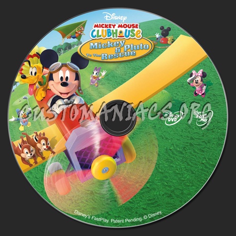 Mickey Mouse Clubhouse: Mickey & Pluto to the Rescue dvd label