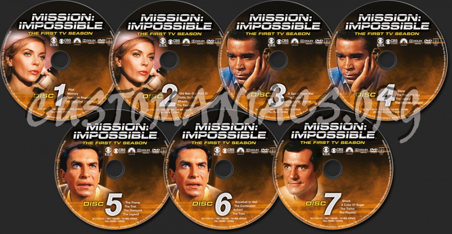 Mission Impossible Season 1 dvd label