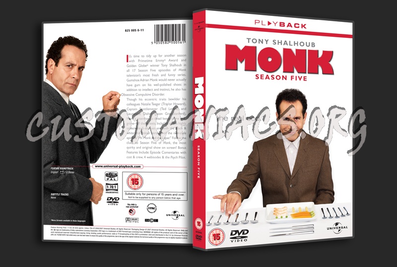 Monk Season 5 dvd cover