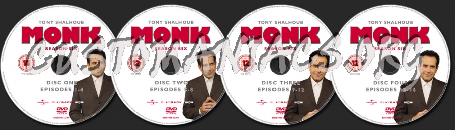 Monk Season 6 dvd label