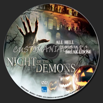 Night of the Demons (2009) dvd label