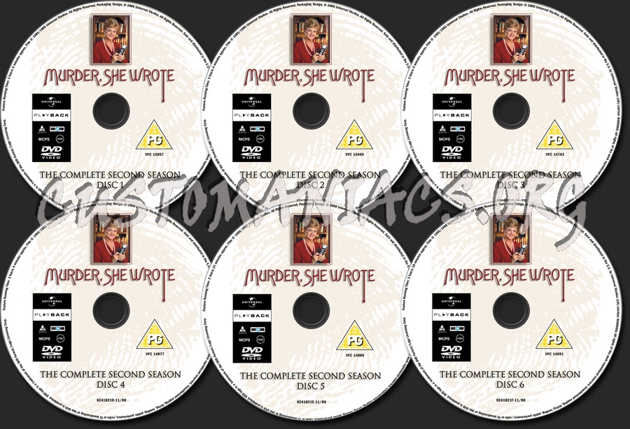 Murder, She Wrote Season 2 dvd label